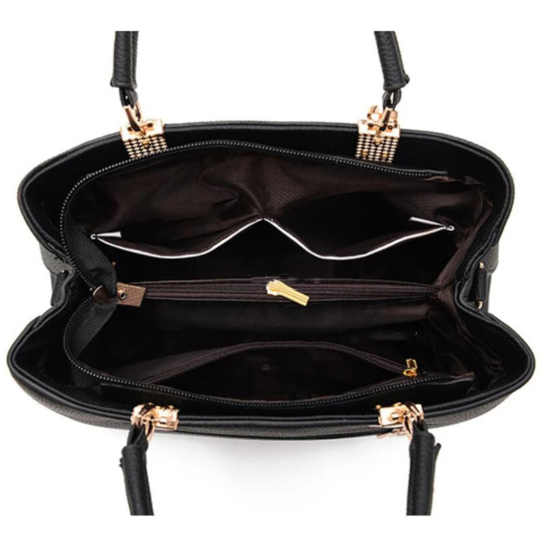 Fashion Women’s Large‑Capacity PU Leather Shoulder Bag (Vintage Designer Satchel &amp; Crossbody Tote)