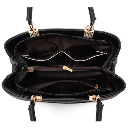 Fashion Women’s Large‑Capacity PU Leather Shoulder Bag (Vintage Designer Satchel &amp; Crossbody Tote)