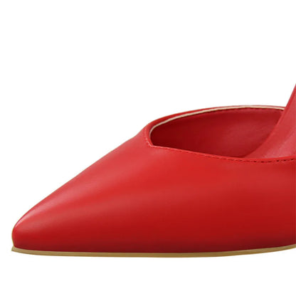 Soft PU Leather Show Thin Women Pumps Shallow Sexy Spring High Heels Pointed Toe Side Cut-Outs Ladies Party Shoes Office Fashion