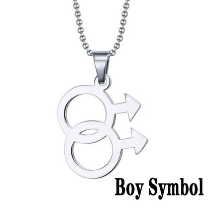 LGBT Pride Rainbow Symbol Necklace – Stainless Steel Pendant for Men & Women