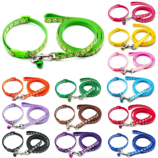 Dog Cat Adjustable Leash  and Collar 24Sets