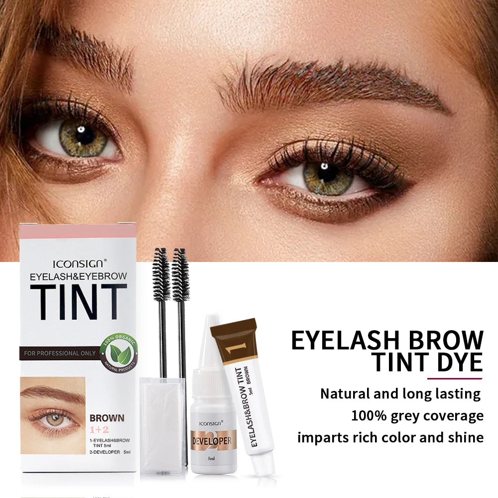 ICONSIGN Lash & Brow Tint Kit – Eyebrow Dye, Mascara Lift & Tattoo‑Effect Tinting Set