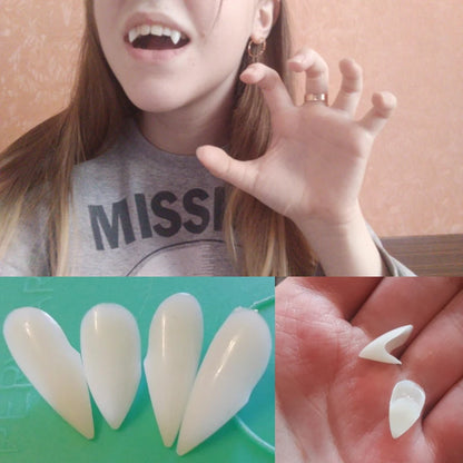 Halloween Decoration Vampire Teeth Fangs Dentures Prop Halloween Horror Denture Props Cosplay Props Halloween Party Supplies