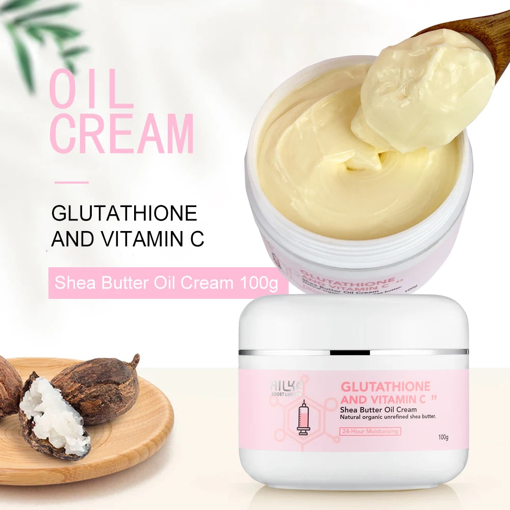 AILKE Brightening Skin Care Set, With Vitamin C, Glutathione, Reduce Spots, Moisturizing, Smooth Soft Skin, Improve Skin Radiant