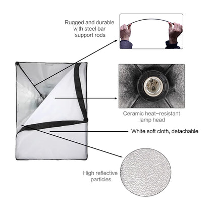 2.6x3M Photography Reflector Lighting Kit Photo Background Muslin Backdrops Softbox Umbrella Light Stand For Photo Studio
