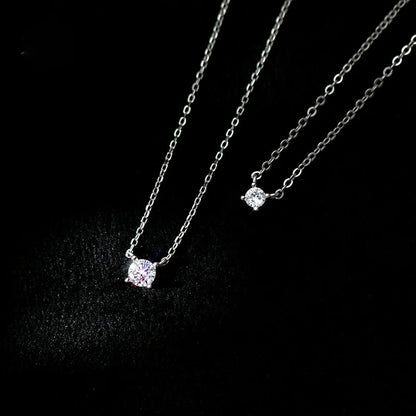 Fine Silver 925 38+4.8cm Silver Necklace For Women Jewelry Fashion Neck Minimalist Pendants 925 Silver Chains Woman