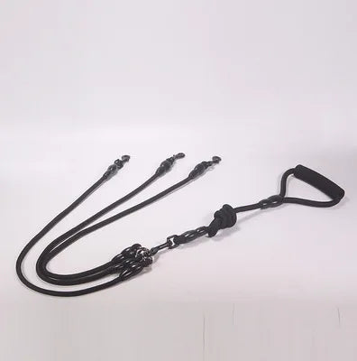 Pet Dog Leash Nylon Rope Double Dual Two Heads Dogs Leash 2 Way Coupler Harness