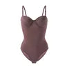 Women's Breathable Strapless Seamless Shapewear Bodysuit Slimming Body Shaper Tummy Control Detachable Shoulder Strap Female