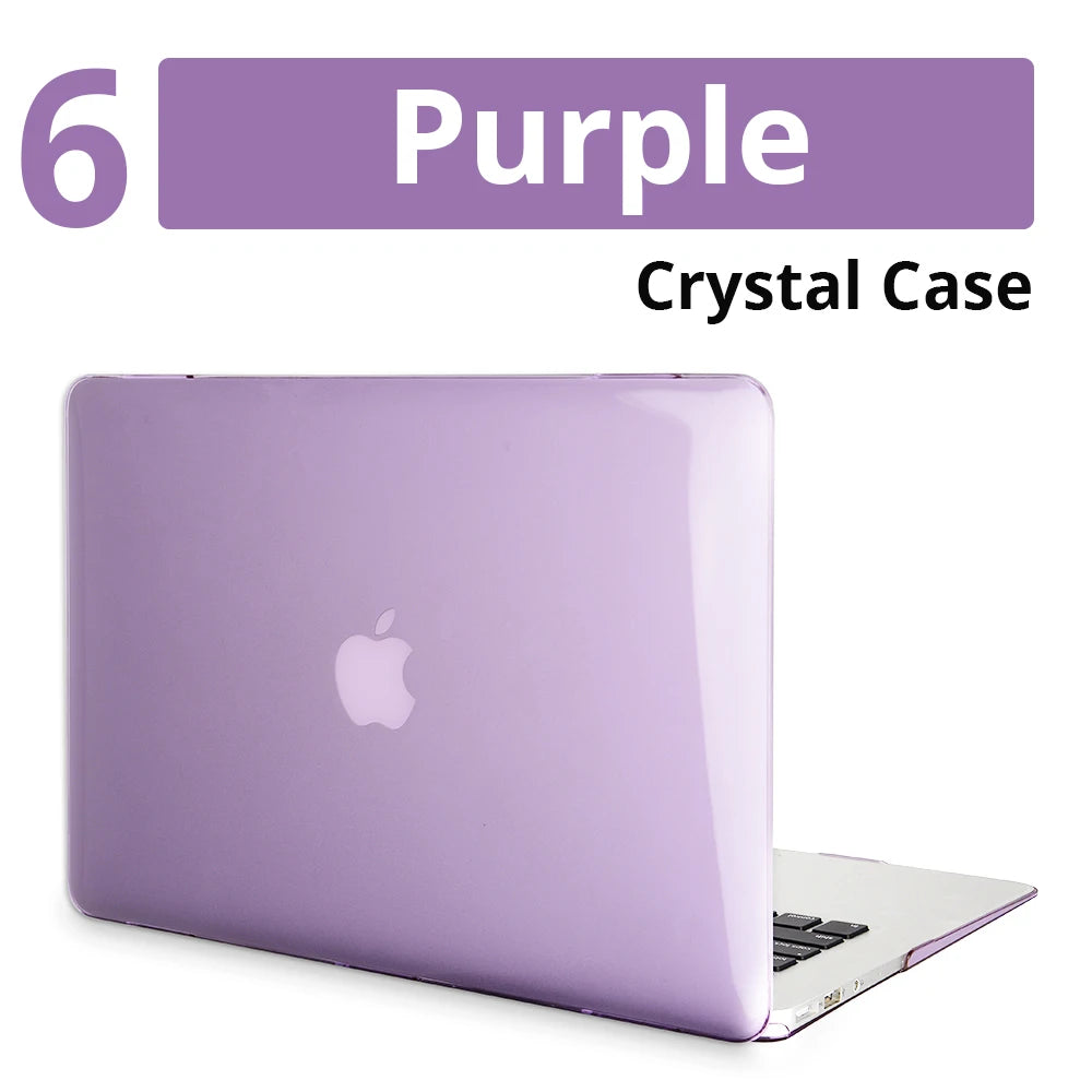 Crystal Laptop Case For Apple Macbook 13 15 16 11 12 For Air 13 A2179 A2337 A2681 For M1 Chip Pro 13 A2338 Mac Protective Cover