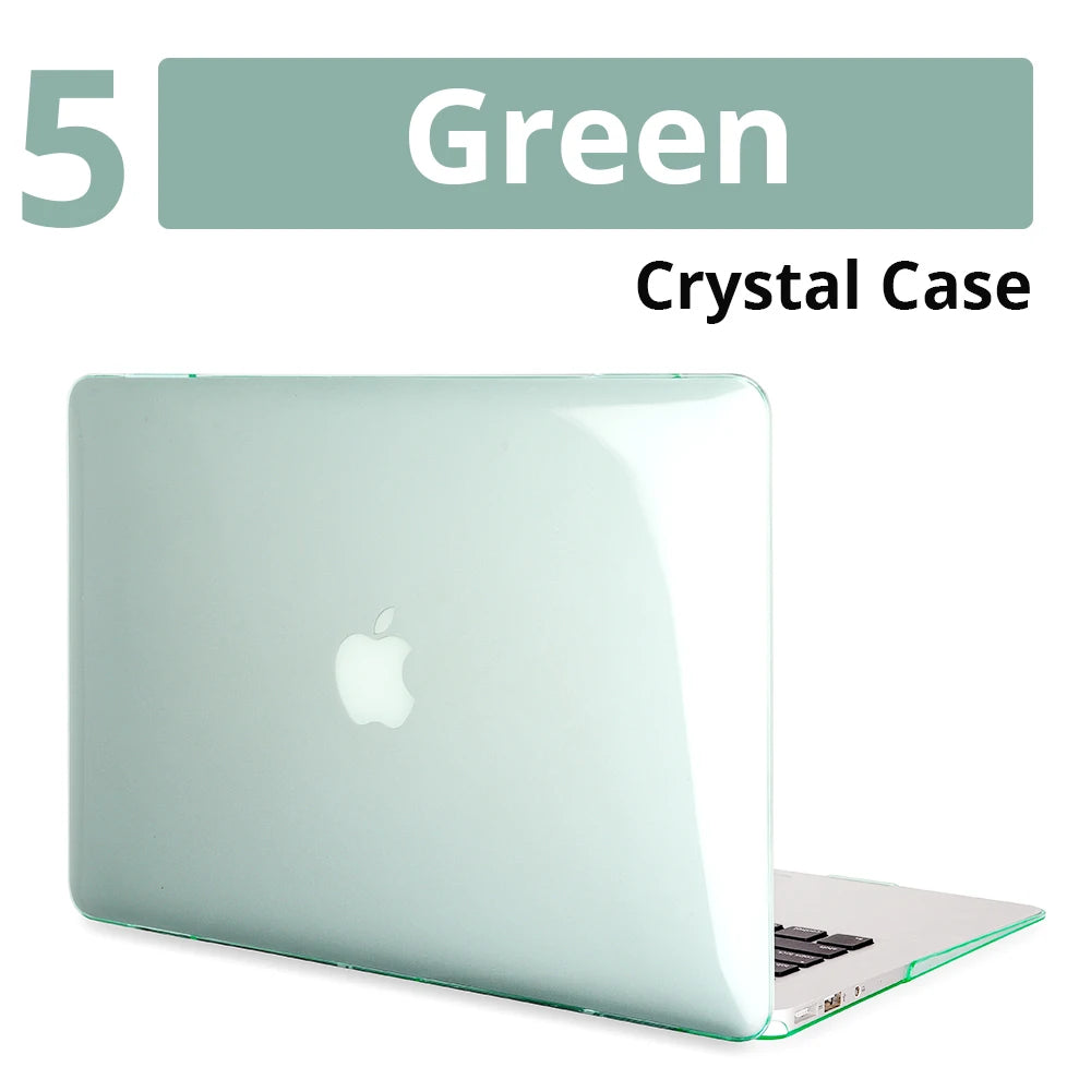 Crystal Laptop Case For Apple Macbook 13 15 16 11 12 For Air 13 A2179 A2337 A2681 For M1 Chip Pro 13 A2338 Mac Protective Cover