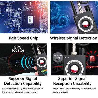 Camera Finder Anti Camera RF Scanner Anti-spy Bug Detector Upgrade RF Signal Detector K18 Original USB C Port