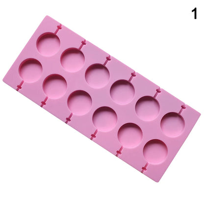 Round Silicone Lollipop Mold – Kids’ DIY Chocolate, Candy & Biscuit Baking Tool