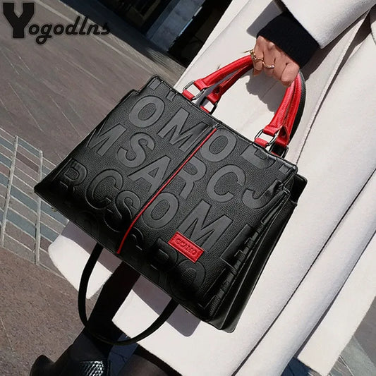 PU Leather Ladies Luxury Designer Large Capacity Shoulder Bag