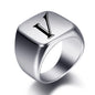Engraved Stainless Steel Personalized Name Ring