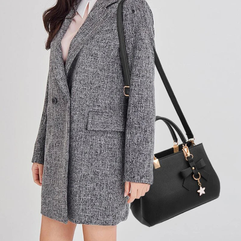 Fashion Women’s Large‑Capacity PU Leather Shoulder Bag (Vintage Designer Satchel &amp; Crossbody Tote)