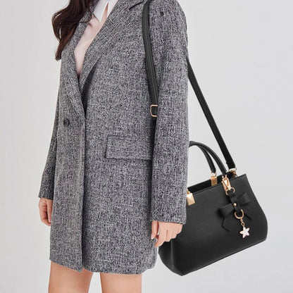 Fashion Women’s Large‑Capacity PU Leather Shoulder Bag (Vintage Designer Satchel &amp; Crossbody Tote)