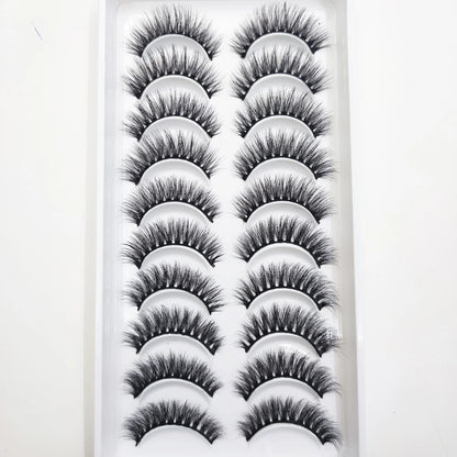 10 Pairs of Natural 3D Mink Lashes