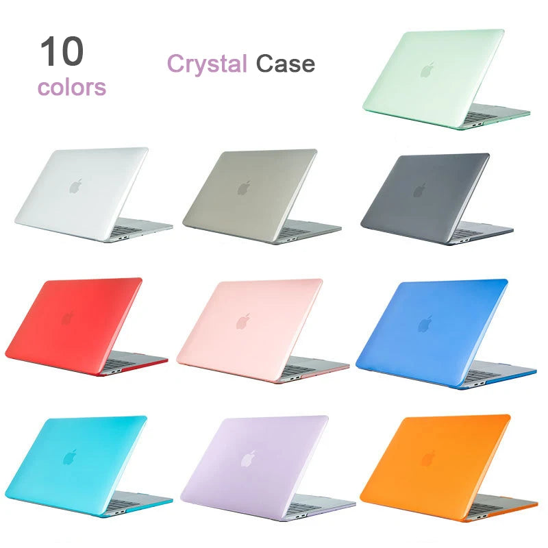 Crystal Laptop Case For Apple Macbook 13 15 16 11 12 For Air 13 A2179 A2337 A2681 For M1 Chip Pro 13 A2338 Mac Protective Cover
