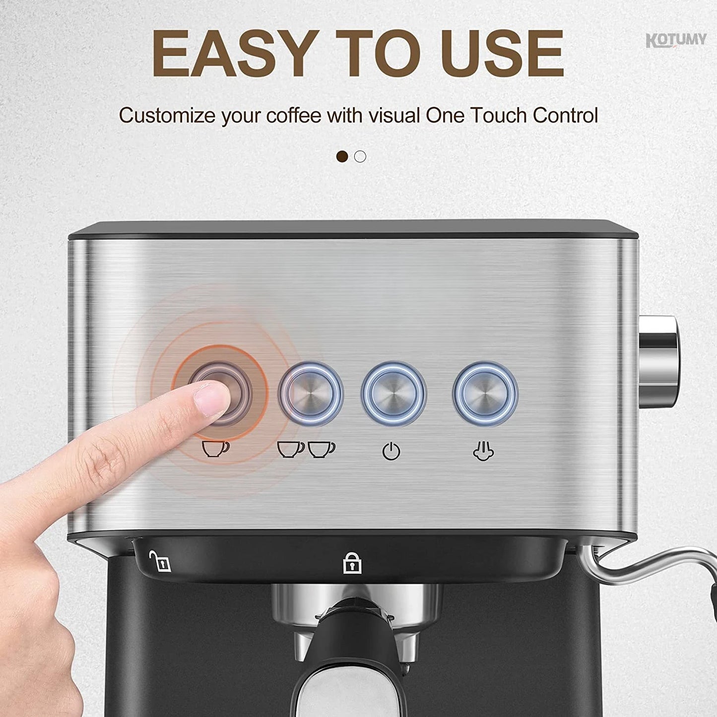 High‑Pressure Automatic Coffee Machine – Milk Froth & Extraction