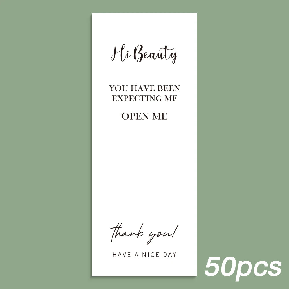 20-50pcs This Package Nice To Meet You Too Sticker Seal Label Thank You Small Business Handmade Merchandise Decoration Stickers