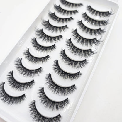 10 Pairs of Natural 3D Mink Lashes
