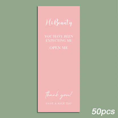 20-50pcs This Package Nice To Meet You Too Sticker Seal Label Thank You Small Business Handmade Merchandise Decoration Stickers