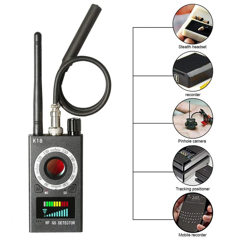 Camera Finder Anti Camera RF Scanner Anti-spy Bug Detector Upgrade RF Signal Detector K18 Original USB C Port