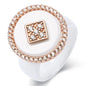 New Big Oversize Women Rings Healthy Comforfit Never Fade Color Fashion Jewelry Gift CZ Crystal  Women Rings  Chrismas Gift