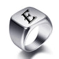 Engraved Stainless Steel Personalized Name Ring