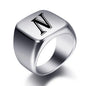 Engraved Stainless Steel Personalized Name Ring