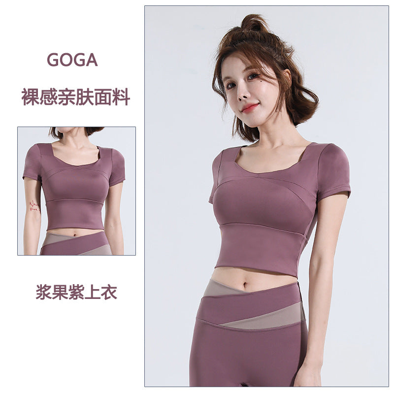 Women’s Quick‑Dry Yoga & Running Suit — Short Sleeve