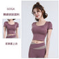 Women’s Quick‑Dry Yoga & Running Suit — Short Sleeve