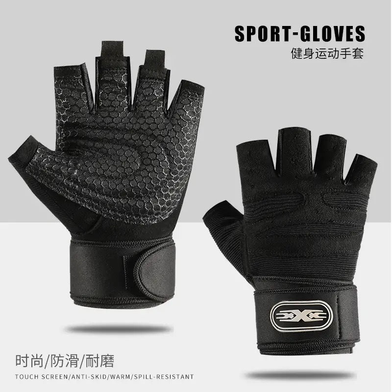 Half‑Finger Fitness Gloves – Non‑Slip Breathable Summer Training & Cycling Gloves