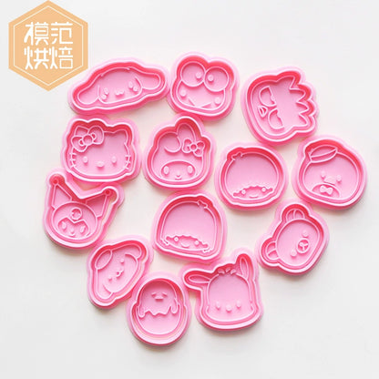Mini Sanrio District Japan Cartoon Biscuit Mold For Home 3D Three-Dimensional Press Butter Biscuit Handmade Baking Mold