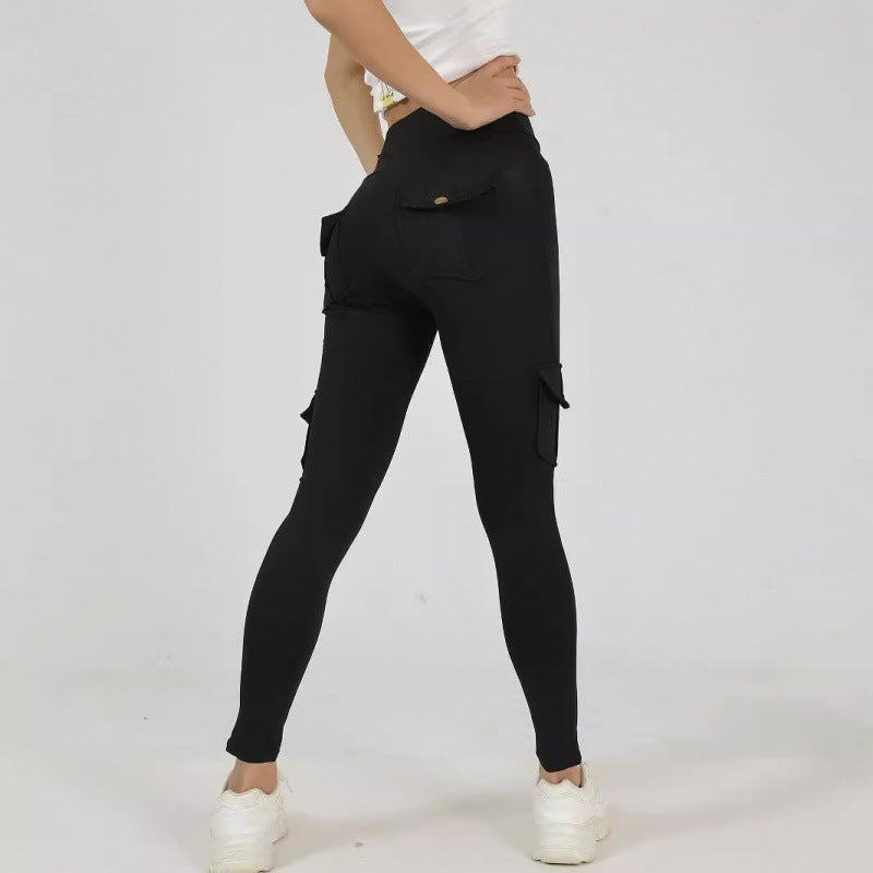 Creative Pocket Fitness Pants – High‑Waist Quick‑Dry Yoga & Training Leggings