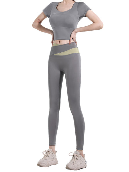 Women’s Quick‑Dry Yoga & Running Suit — Short Sleeve