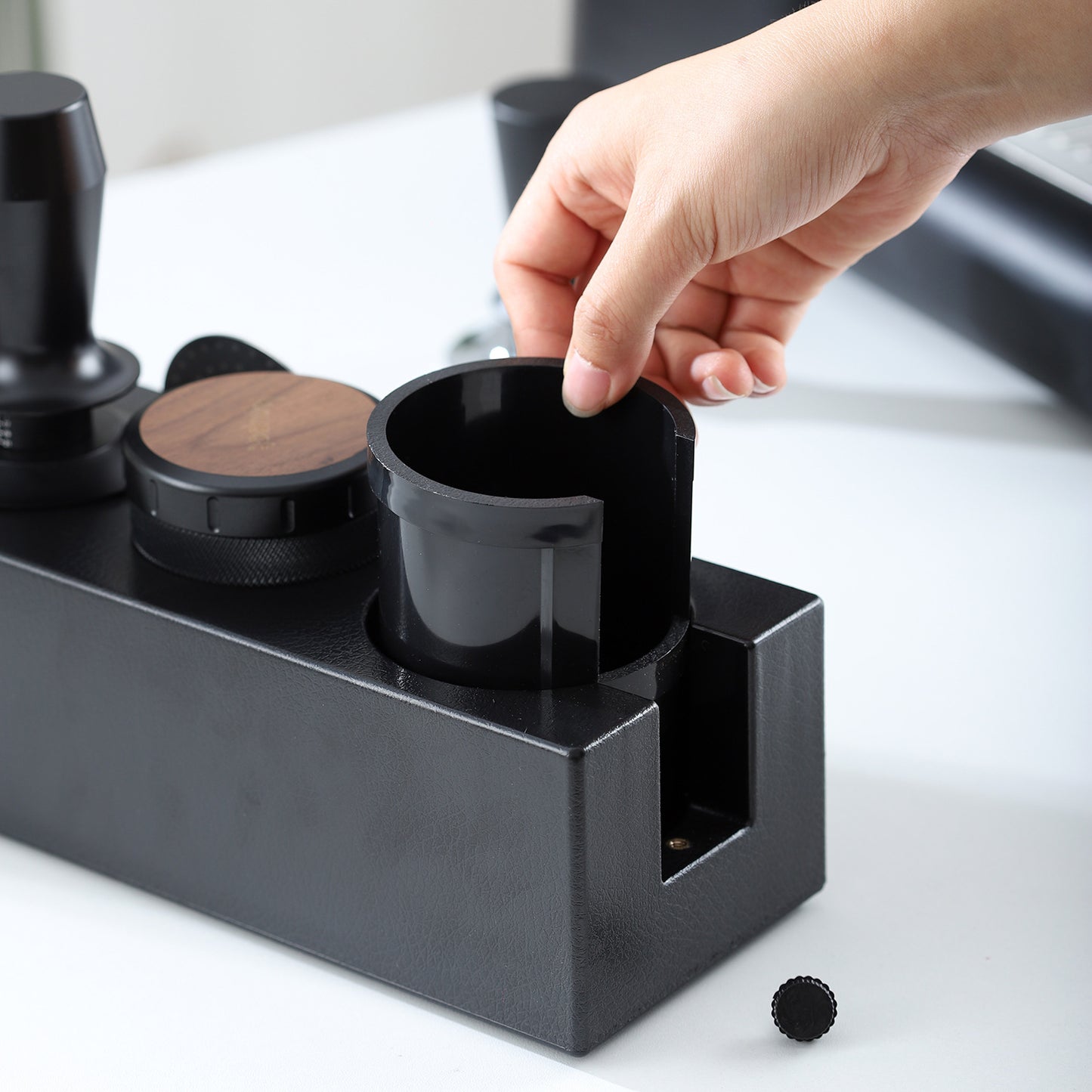 Espresso Tamper & Portafilter Holder — ABS Stand