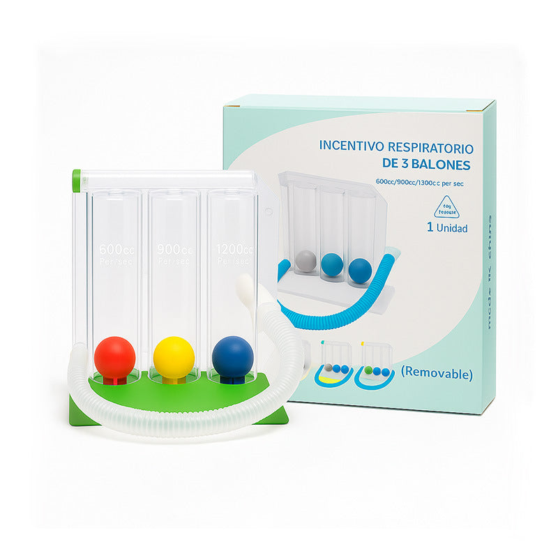 Three‑Ball Breathing Trainer – Lung Capacity & Rehabilitation Device