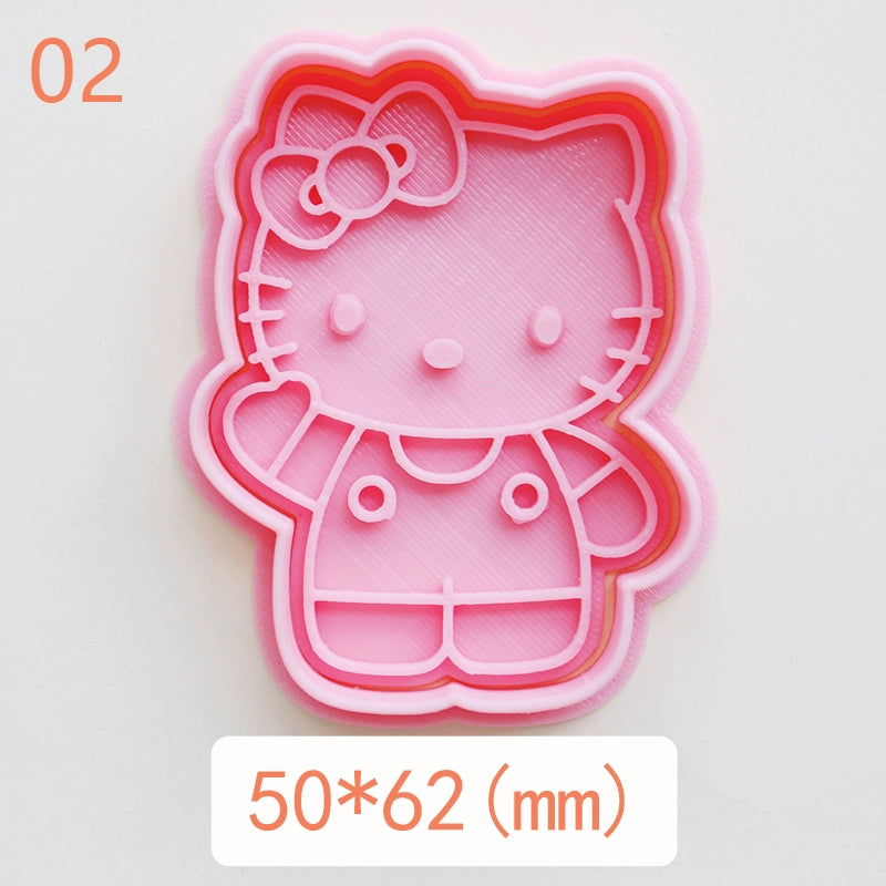 Mini Sanrio District Japan Cartoon Biscuit Mold For Home 3D Three-Dimensional Press Butter Biscuit Handmade Baking Mold