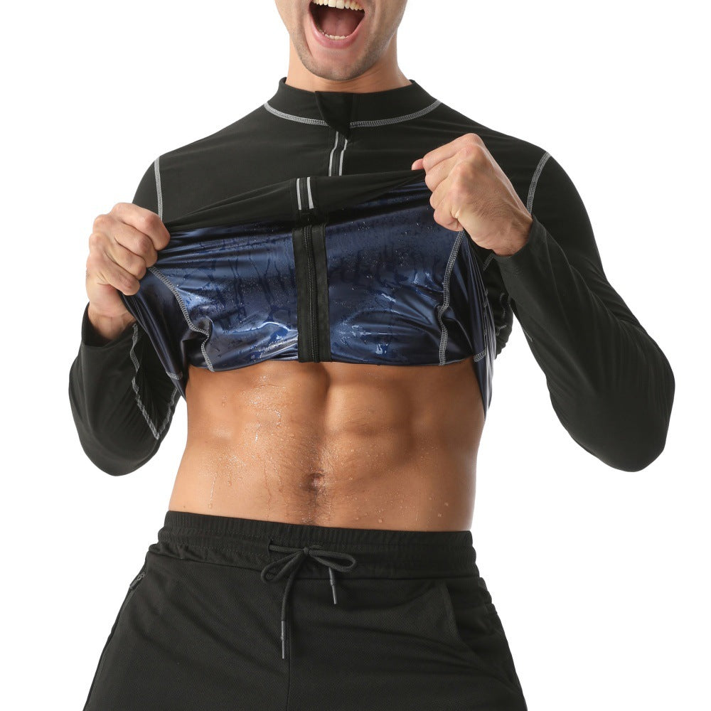 Men’s Sauna Shaping Long‑Sleeve Fitness Top