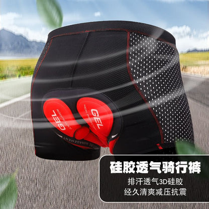 Men’s Thickened Silicone Cycling Underwear – Quick‑Dry Mountain & Road Bike Shorts