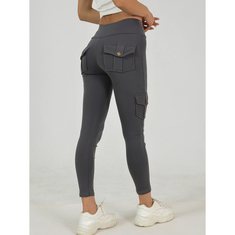 Creative Pocket Fitness Pants – High‑Waist Quick‑Dry Yoga & Training Leggings