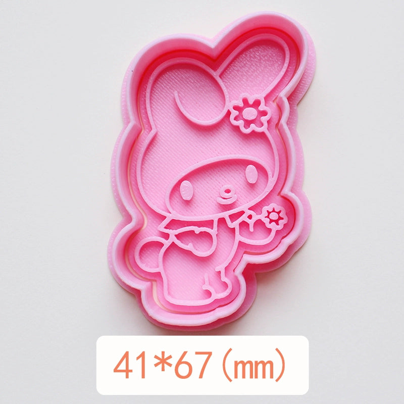 Mini Sanrio District Japan Cartoon Biscuit Mold For Home 3D Three-Dimensional Press Butter Biscuit Handmade Baking Mold