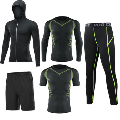 Men’s 5‑Piece Quick‑Dry Fitness Set