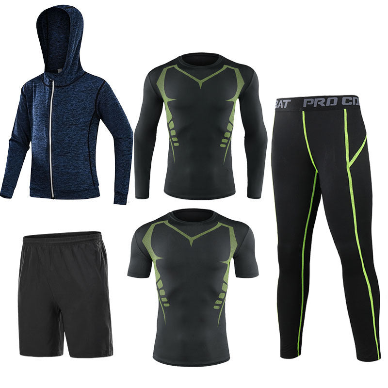 Men’s 5‑Piece Quick‑Dry Fitness Set