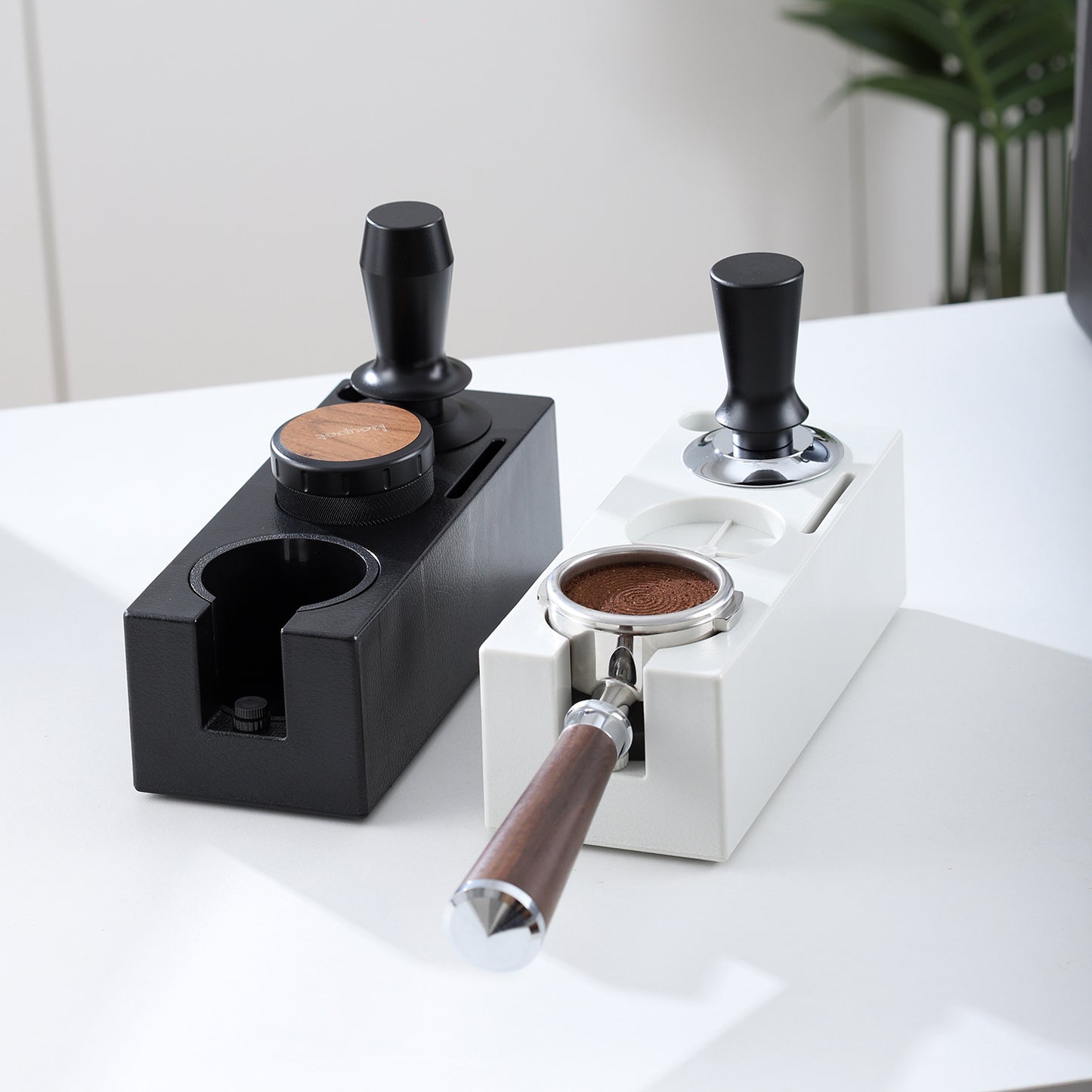 Espresso Tamper & Portafilter Holder — ABS Stand