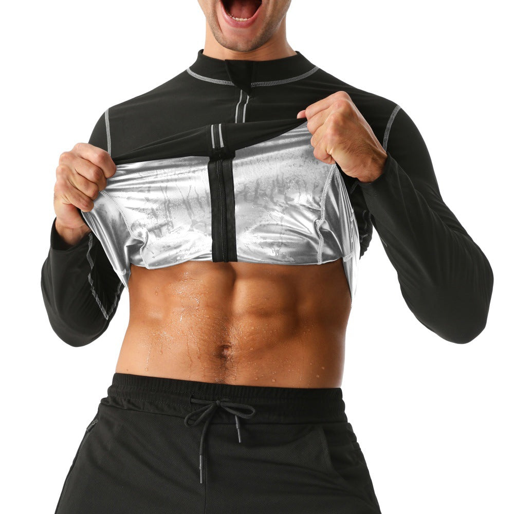 Men’s Sauna Shaping Long‑Sleeve Fitness Top