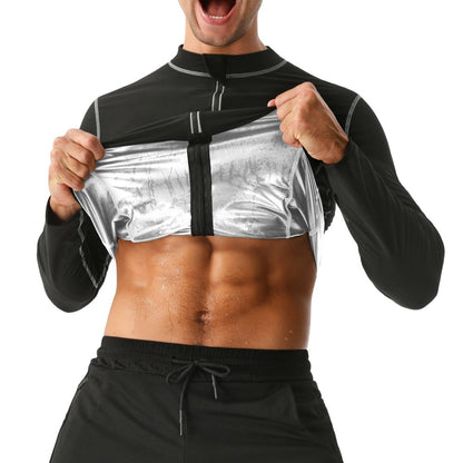 Men’s Sauna Shaping Long‑Sleeve Fitness Top