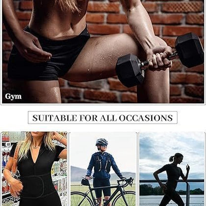 Women’s Sweat Suit Body‑Shaping One‑Piece – Quick‑Dry Fitness Wear