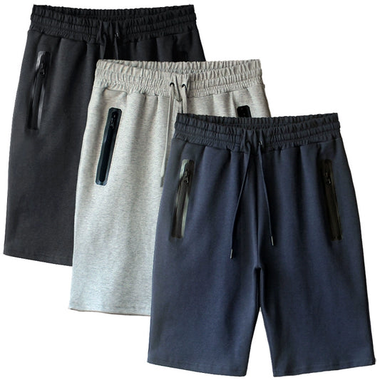 Zipper Pocket Shorts Fitness Summer Wear